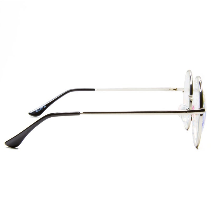 GloFX Imagine Kaleidoscope Glasses - Metal Frame - Rainbow Diffraction Rave EDM Festival - Image 3